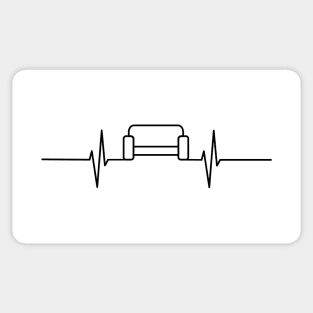 Couch Heartbeat - Black design Sticker